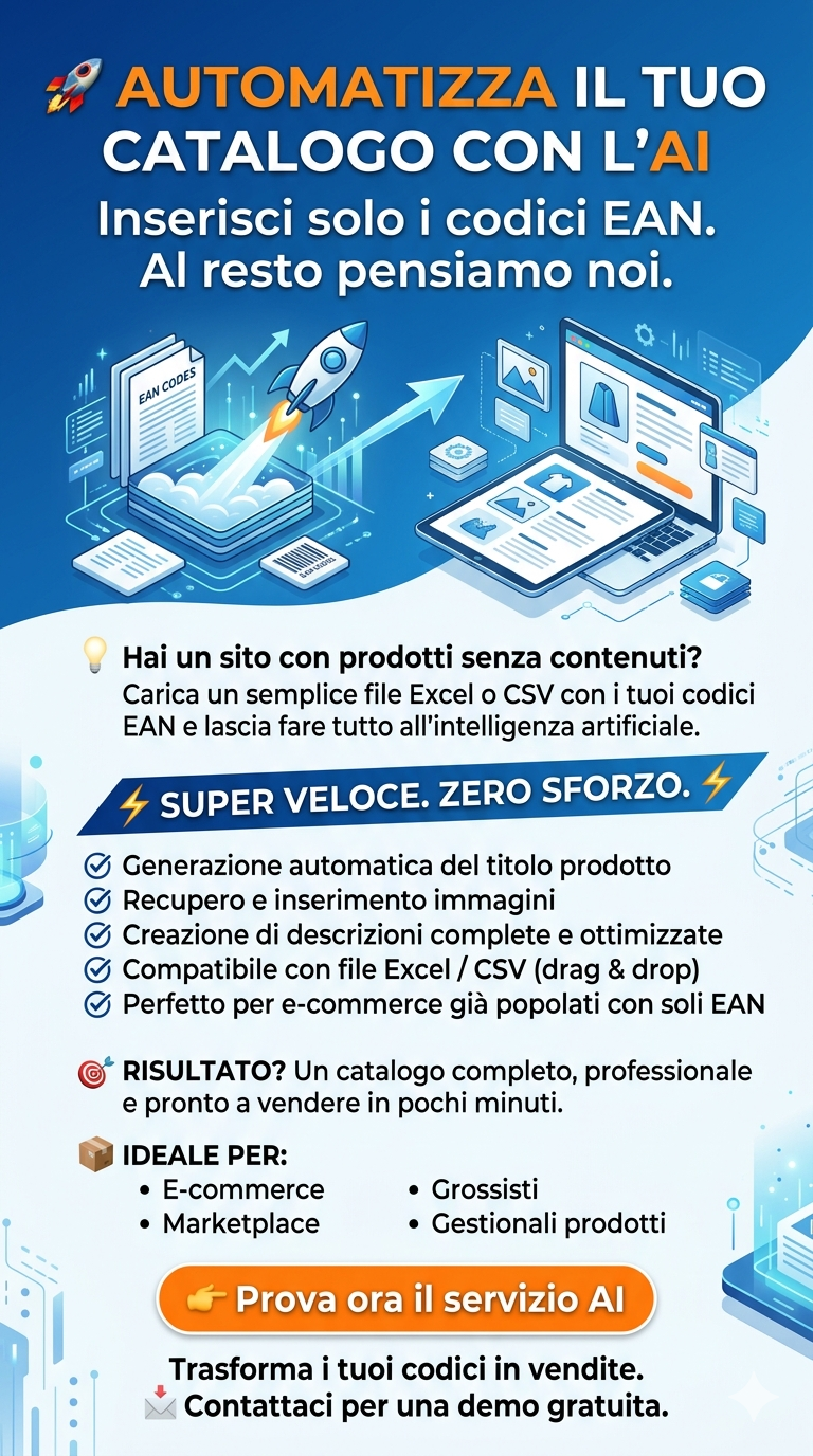 Automatizzazione catalogo prodotti con intelligenza artificiale